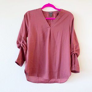 Ann Taylor Maroon Blouse